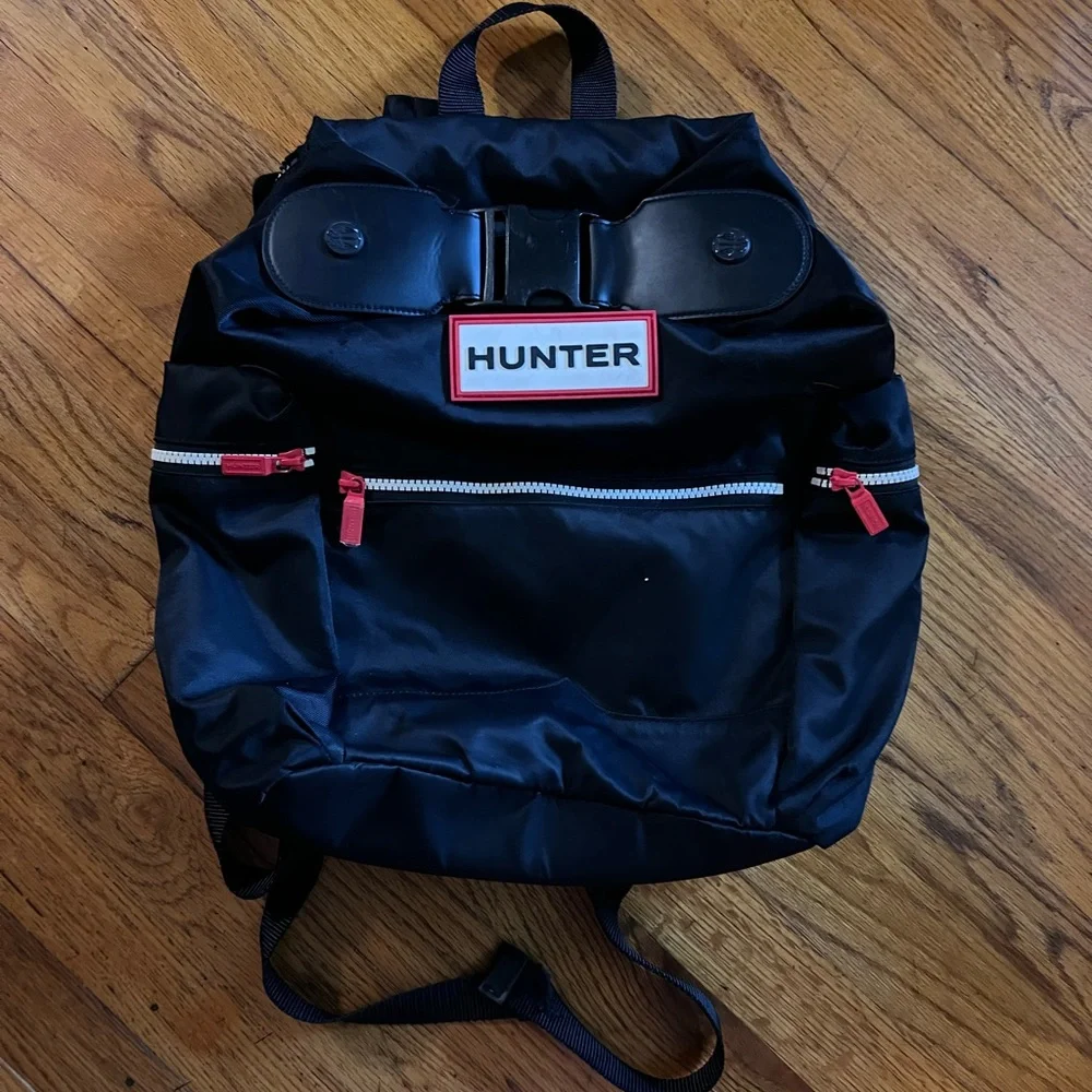 Hunter Black and Red Backpack Sleek Durable Design
